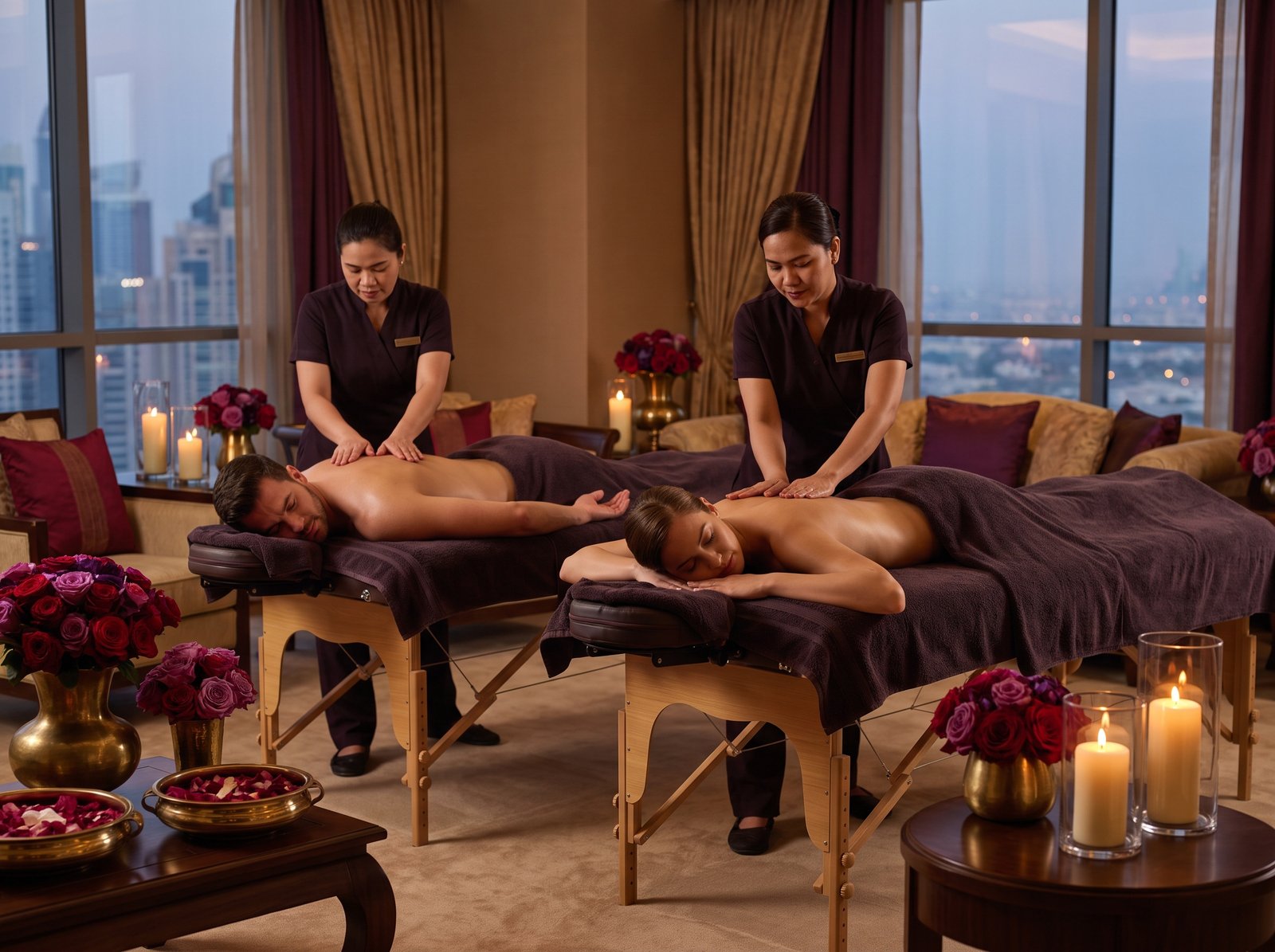 Couple Swedish massage at home Dubai